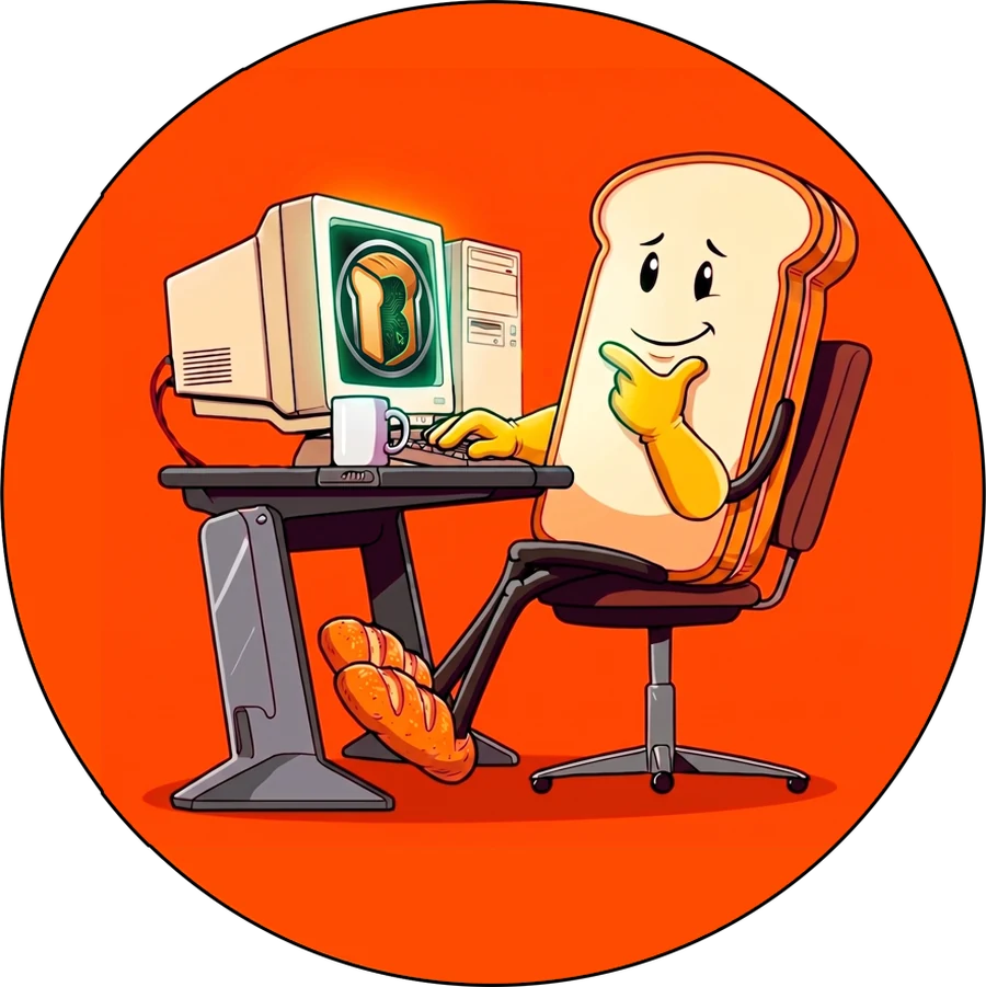 Mascota de KSBravo frente a una computadora